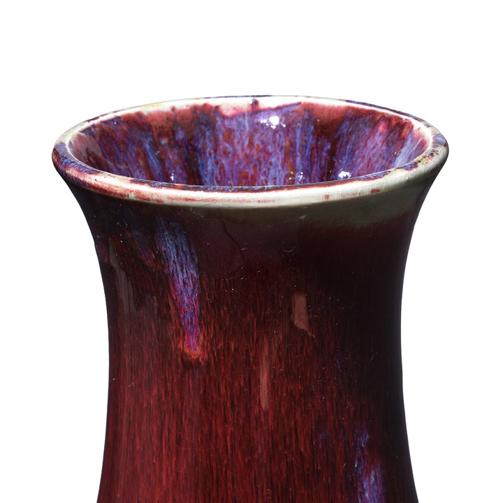 Rim Detail From Large Yaobian Glazed Bottle Vase | Indigo Antiques 