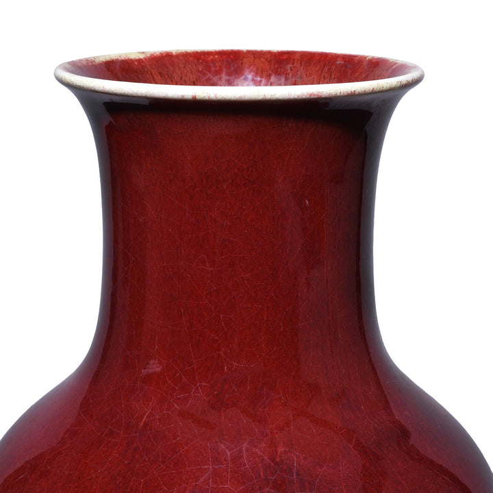 Rim Detail From Darker Glaze Chinese Yaobian Glaze Fenzweizen Vase