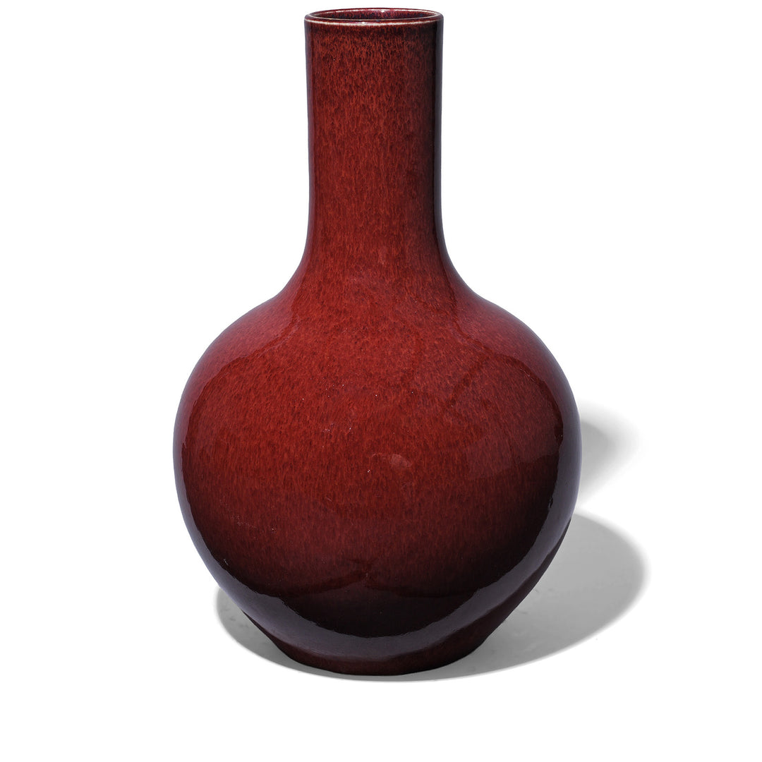 Sang De Boeuf Porcelain Tianqiuping Vase  | Indigo Antiques