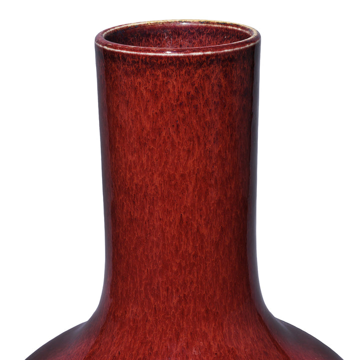 Neck detail From Sang De Boeuf Porcelain Tianqiuping Vase