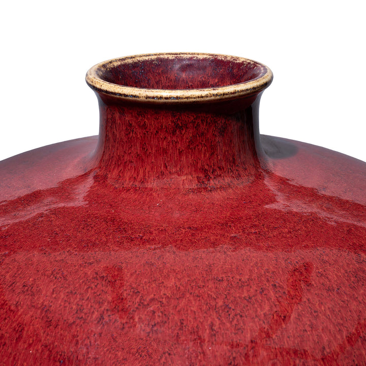 Rim Detail From Sang De Boeuf Meiping Vase