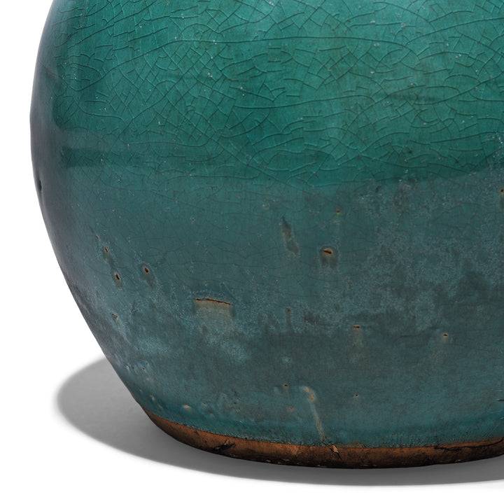 Glaze Detail From Chinese Green Glaze Ginger Jar | Indigo Antiques