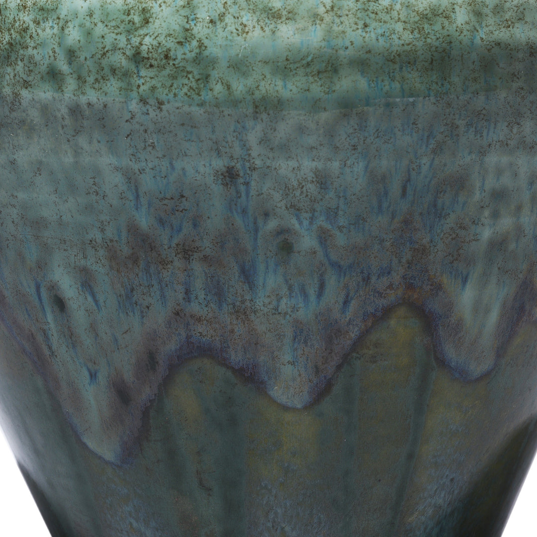 Glaze Detail From Chinese Green Glazed Rice Jar  | Indigo Antiques