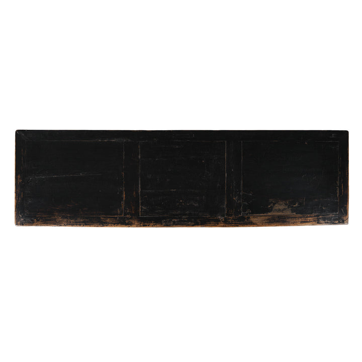 Top Down View Of Antique Chinese Black Lacquer Sideboard | Indigo Antiques