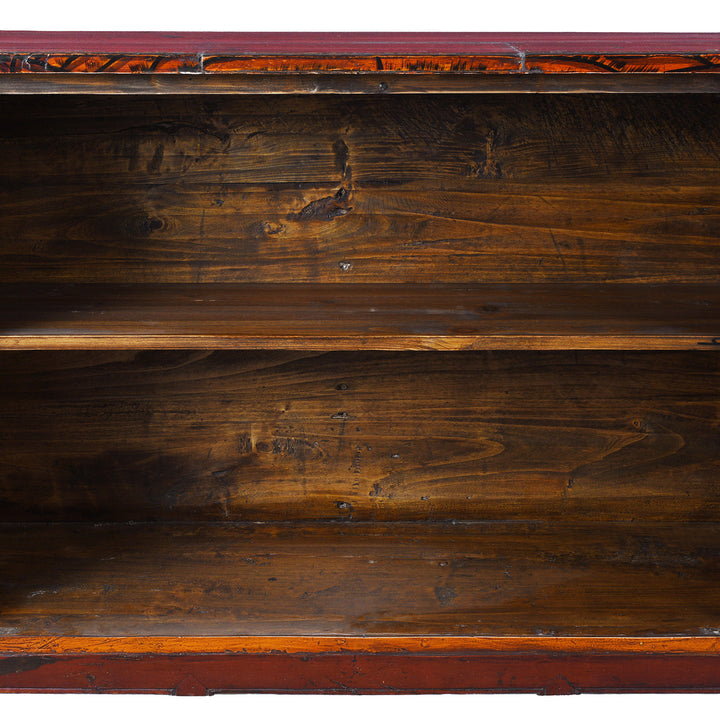 Interior Of Antique Chinese Painted Tiger Cabinet | Indigo Antiques
