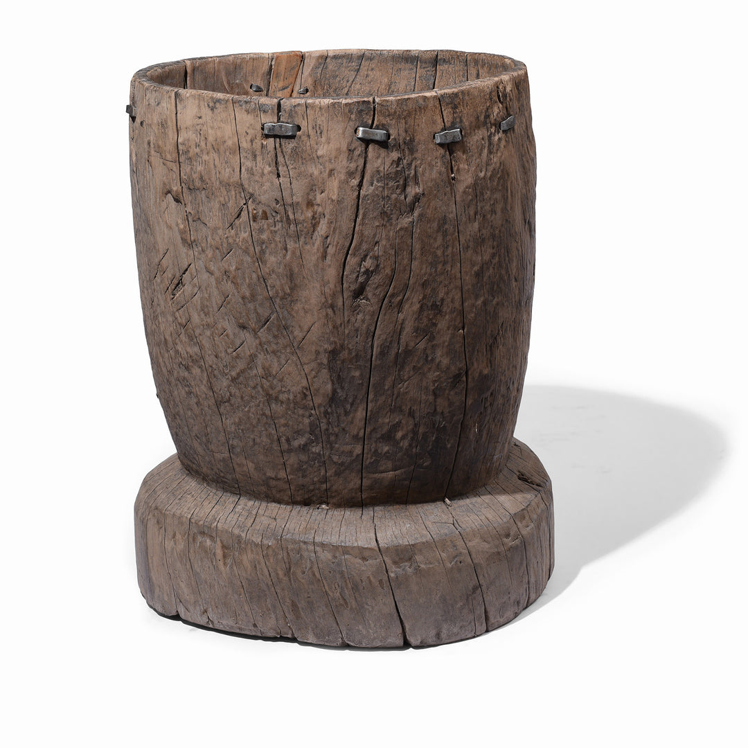 Antique Chinese Oak Pepper Mortar | Indigo Antiques