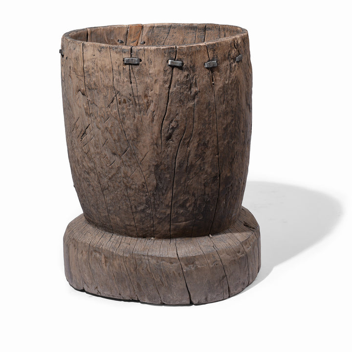 Antique Chinese Oak Pepper Mortar | Indigo Antiques