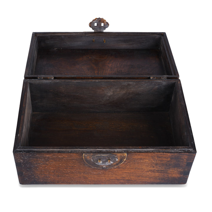Interior Of Large Chinese Huali Burr Keepsake Box | Indigo Antiques