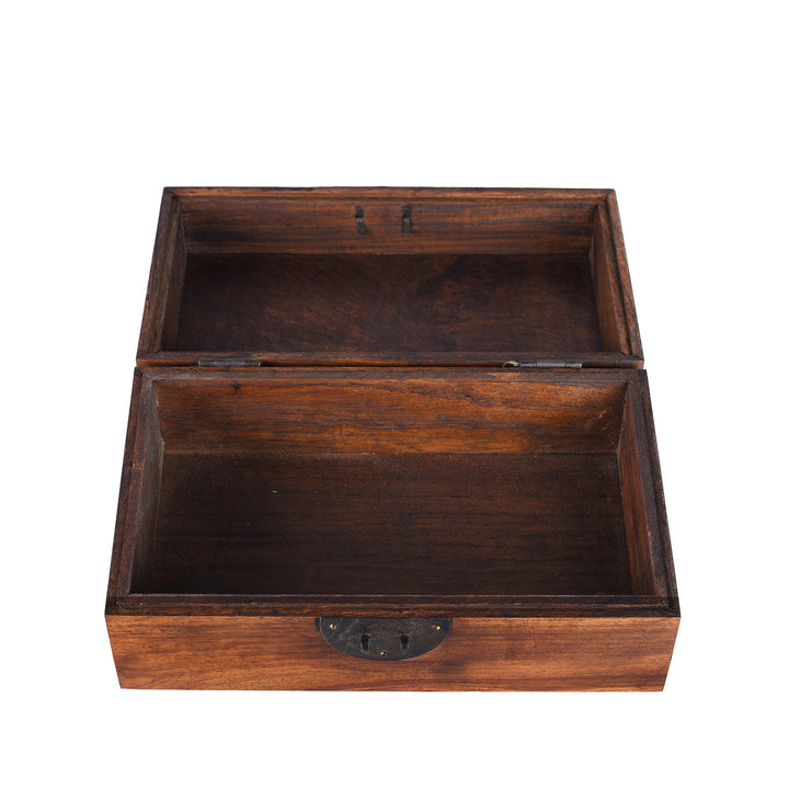 Interior Of Small Chinese Huali Burr Keepsake Box | Indigo Antiques