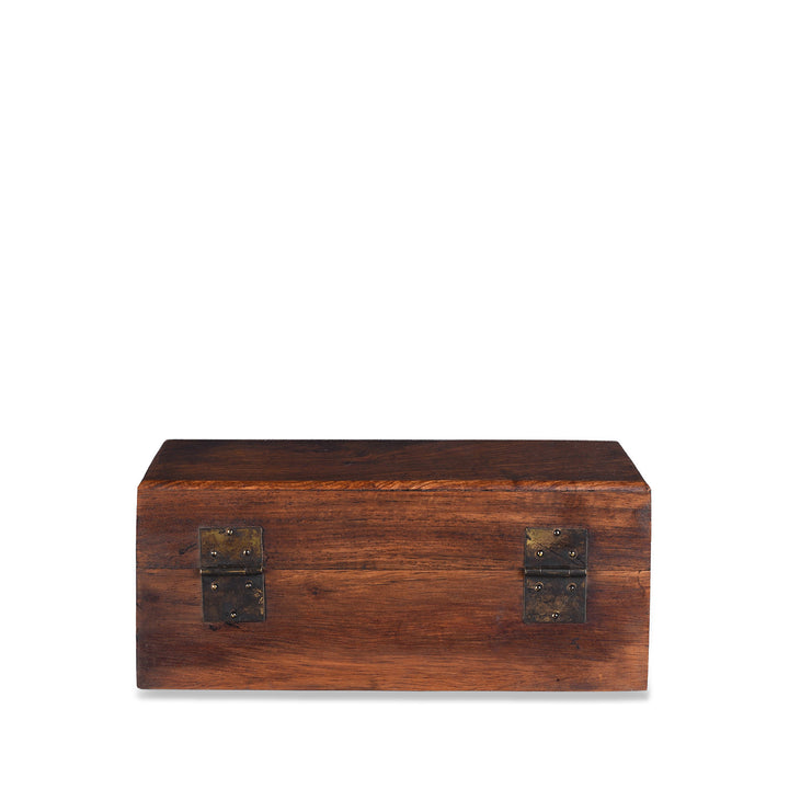 Back Of Small Chinese Huali Burr Keepsake Box | Indigo Antiques