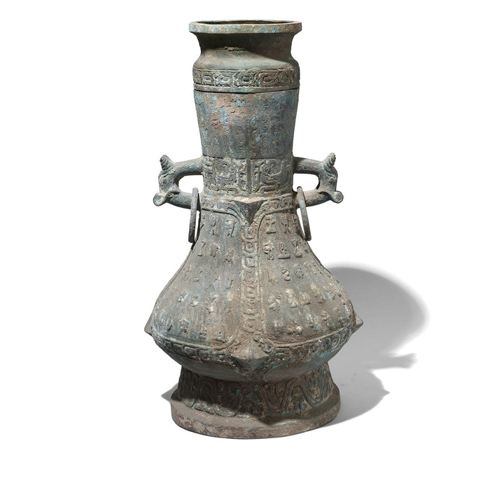 Chinese Verdigris Bronze Xi Zhou Dynasty Style Urn | Indigo Antiques