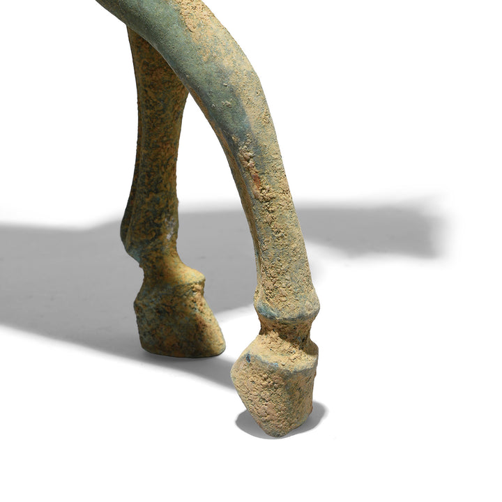 Hoof Detail From Reproduction Verdigris Bronze Han Dynasty Style Horse - Small