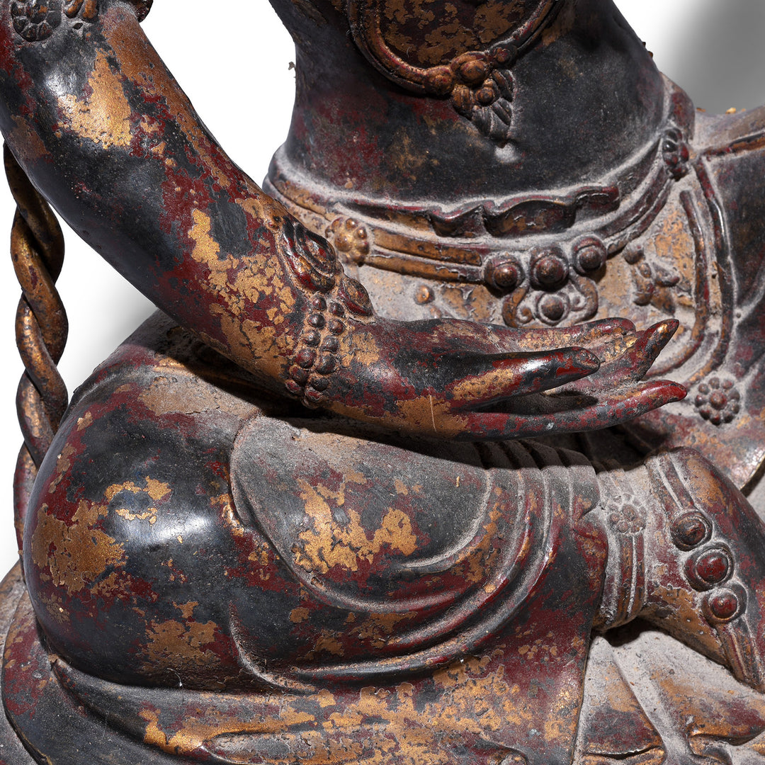 Hands Detail From Chinese Bronze Seated Avalokiteshvara | Indigo Antiques