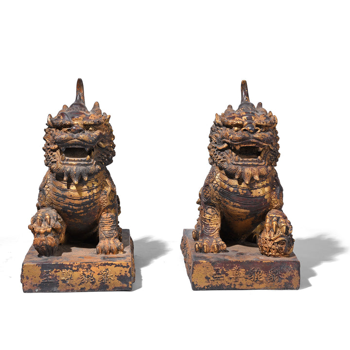 Chinese Bronze Pair Of Qilin | Indigo Antiques