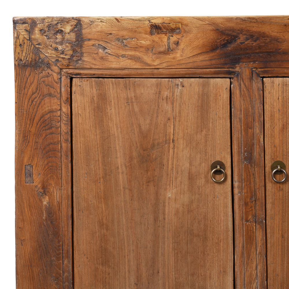 Corner Detail From Antique Mongolian 5 Door Sideboard | Indigo Antiques