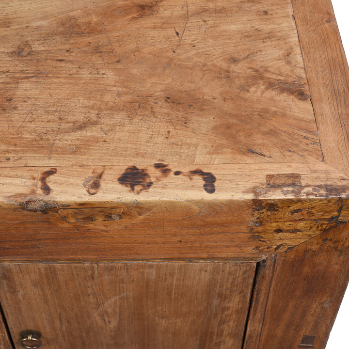 Detail From Surface Of Antique Mongolian 5 Door Sideboard | Indigo Antiques