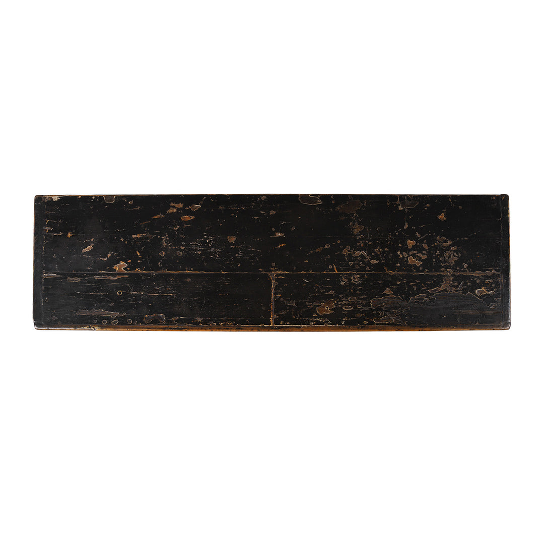 Top Down View Of Antique Mongolian Painted Sideboard | Indigo Antiques