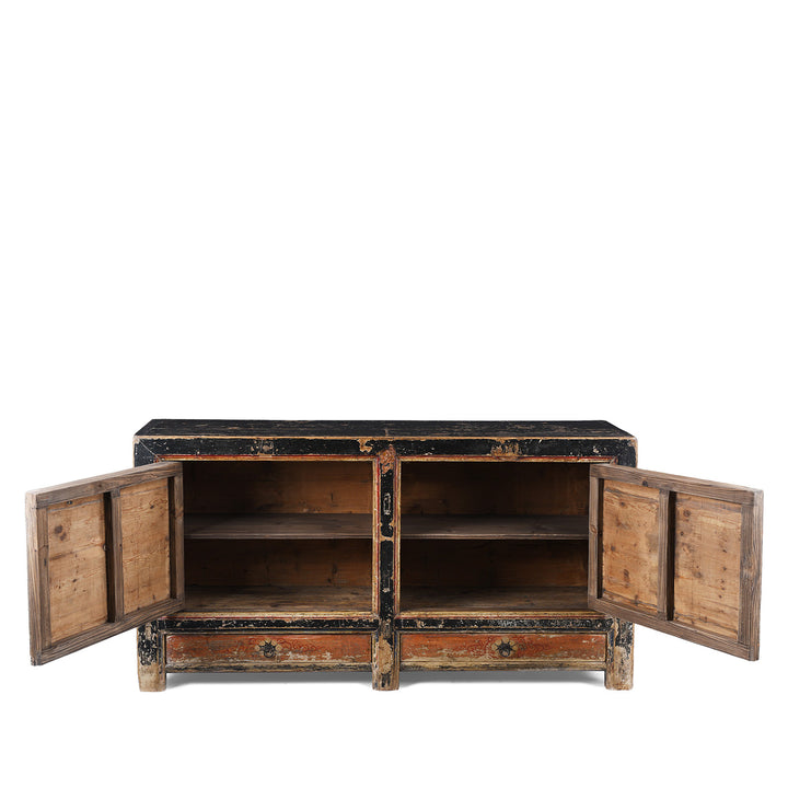 Interior Of Antique Mongolian Painted Sideboard | Indigo Antiques