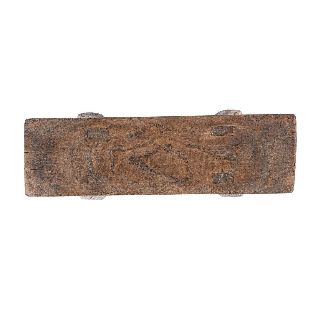 Top Down View Of Angled View Of Antique Chinese Neck Pillow | Indigo Antiques