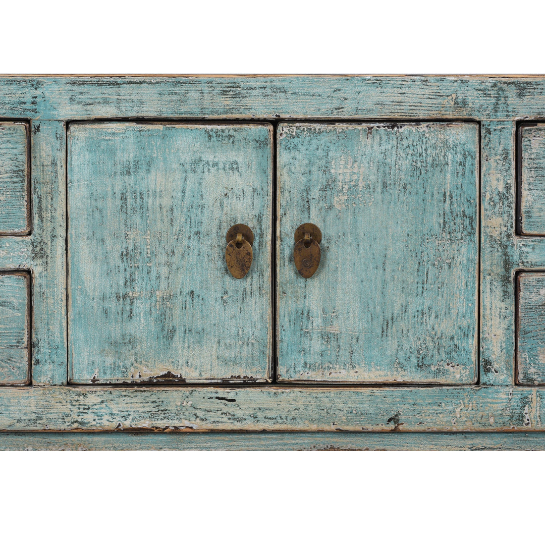 Detail From Green Lacquer Ladies Console | Indigo Antiques