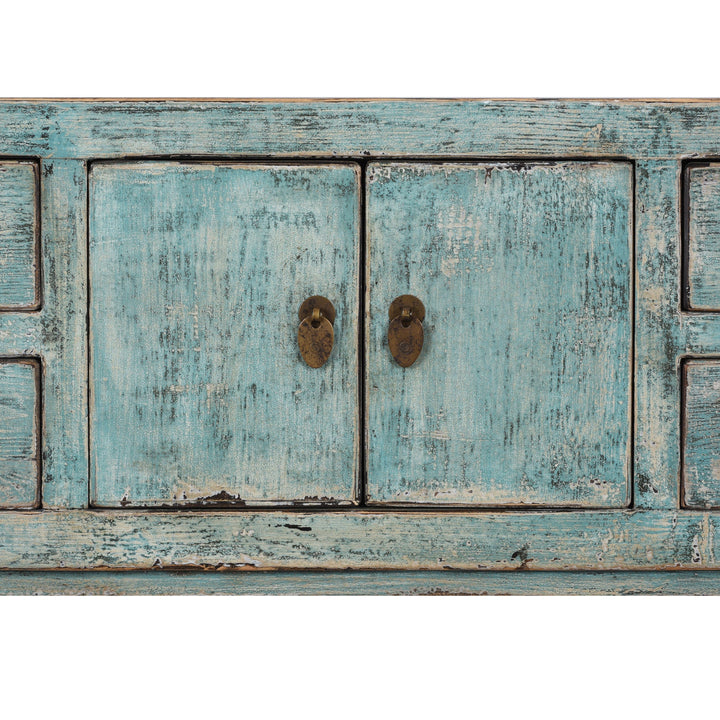 Detail From Green Lacquer Ladies Console | Indigo Antiques