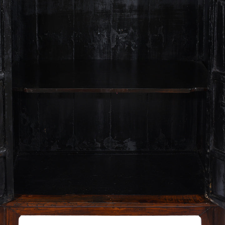 Shelf Detail From Chinese Antique Taper Cabinet From Jiangsu | Indigo Antiques