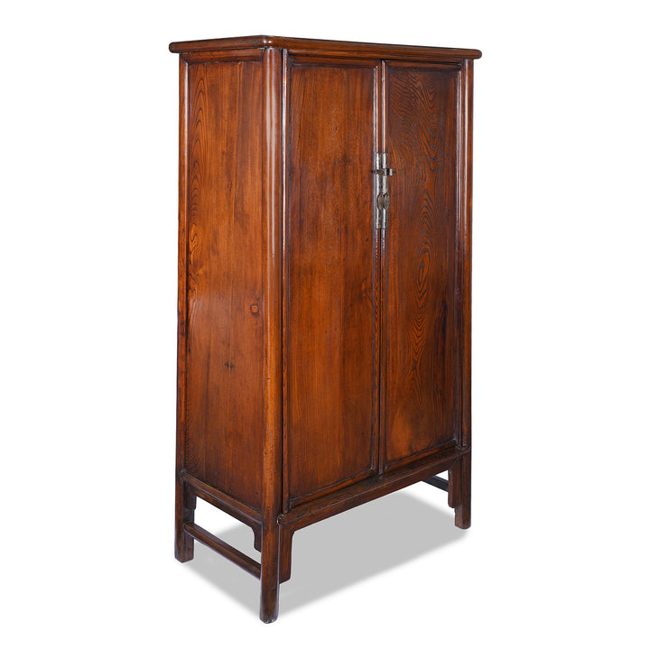 Angled View Of Chinese Antique Taper Cabinet From Jiangsu | Indigo Antiques