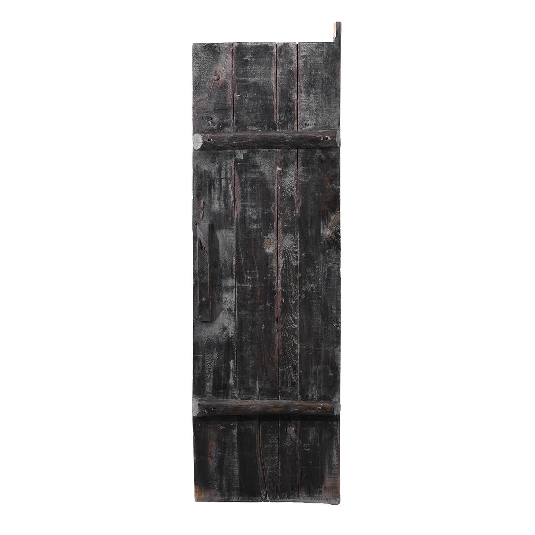 Back Of Left Side Vintage Tibetan Door With Dragons Painting | Indigo Antiques