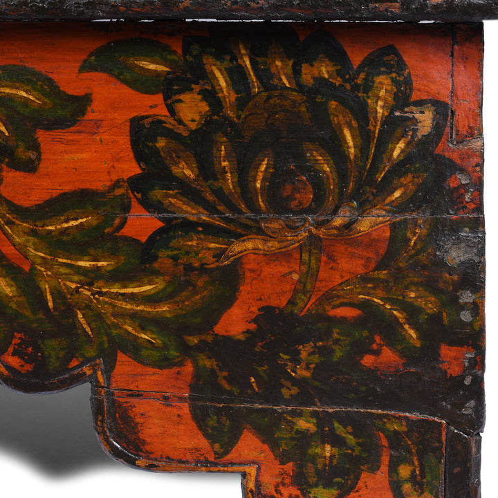 Paintwork Detail From Antique Tibetan Painted Choksar | Indigo Antiques