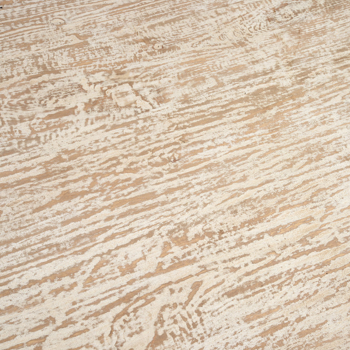 Top Detail From Hand Carved White Painted Regency Style Dining Table | Indigo Antiques