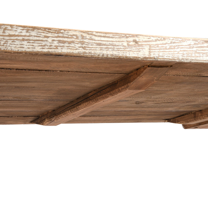 Underside Detail From Hand Carved White Painted Regency Style Dining Table | Indigo Antiques