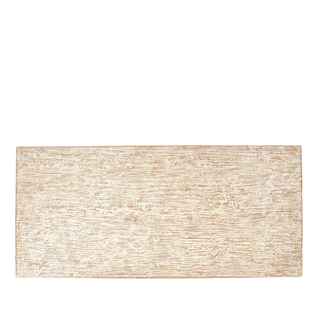 Top Down View Of Hand Carved White Painted Regency Style Dining Table | Indigo Antiques