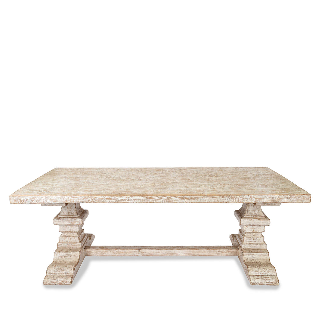 Hand Carved White Painted Regency Style Dining Table | Indigo Antiques