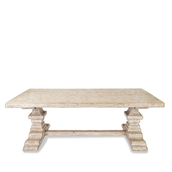 Hand Carved White Painted Regency Style Dining Table | Indigo Antiques