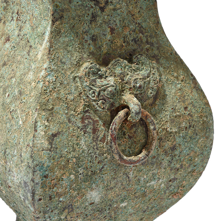 Reproduction Tang Dynasty Bronze Vessel Lamp | Indigo Antiques