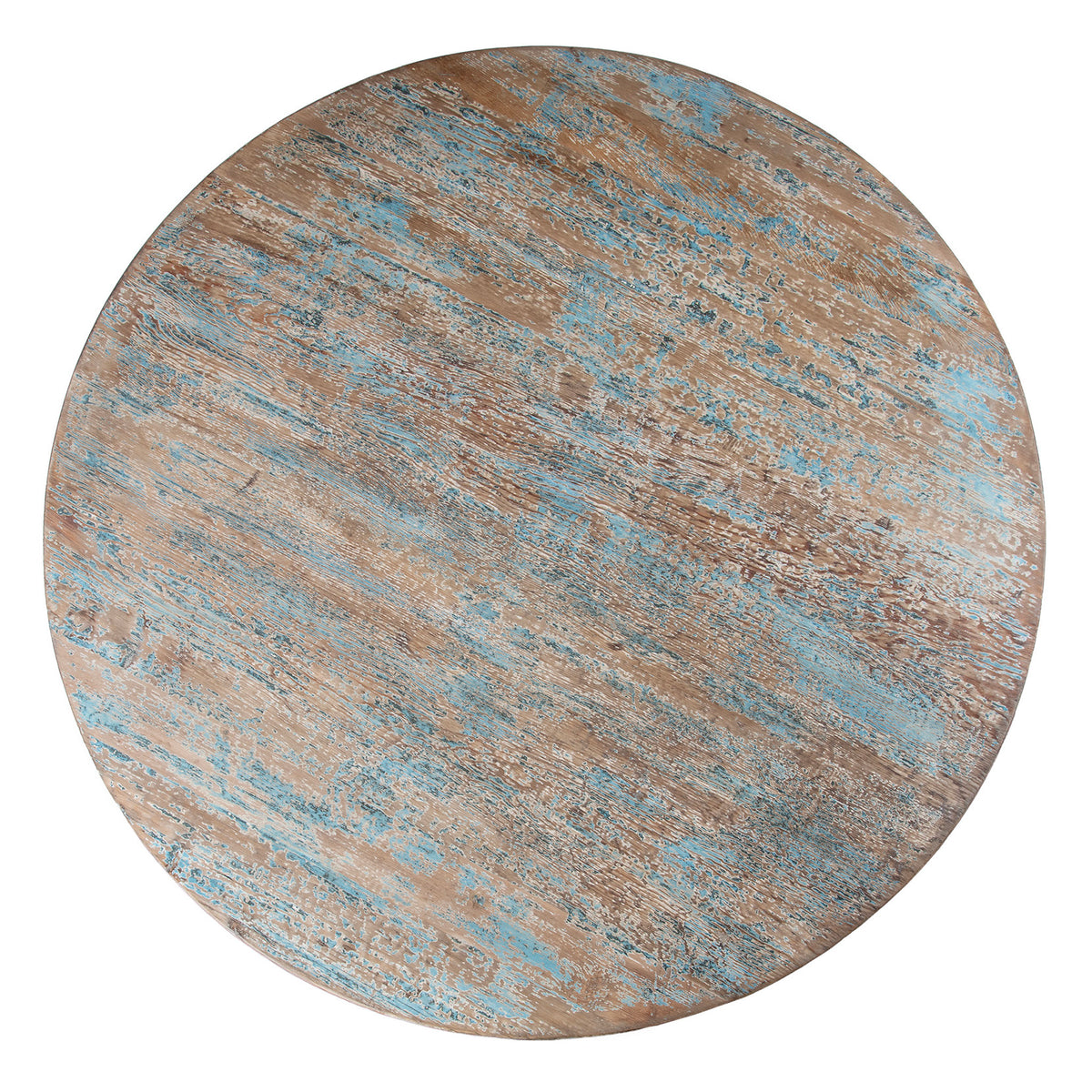 Round Pedestal Dining Table Made From Old Painted Pine