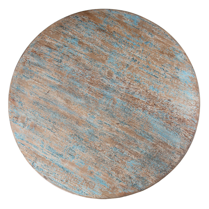 Round Pedestal Dining Table Made From Old Painted Pine