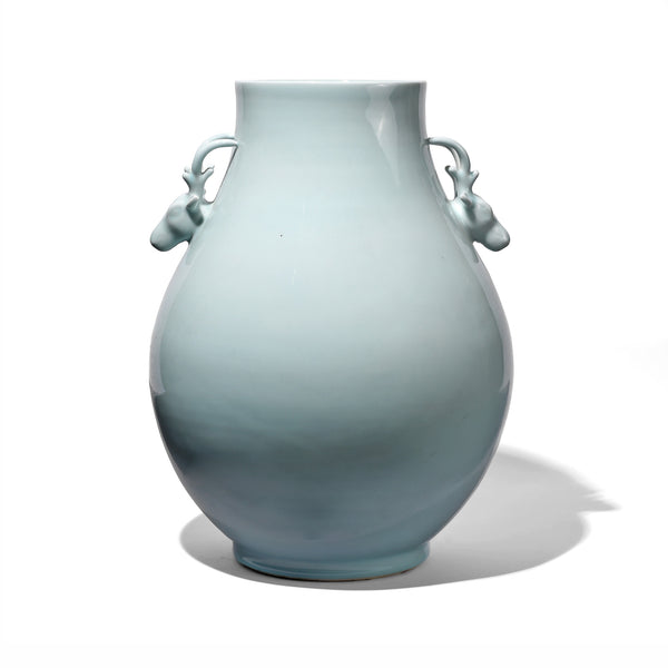 Celadon Porcelain Deer Handle Vase