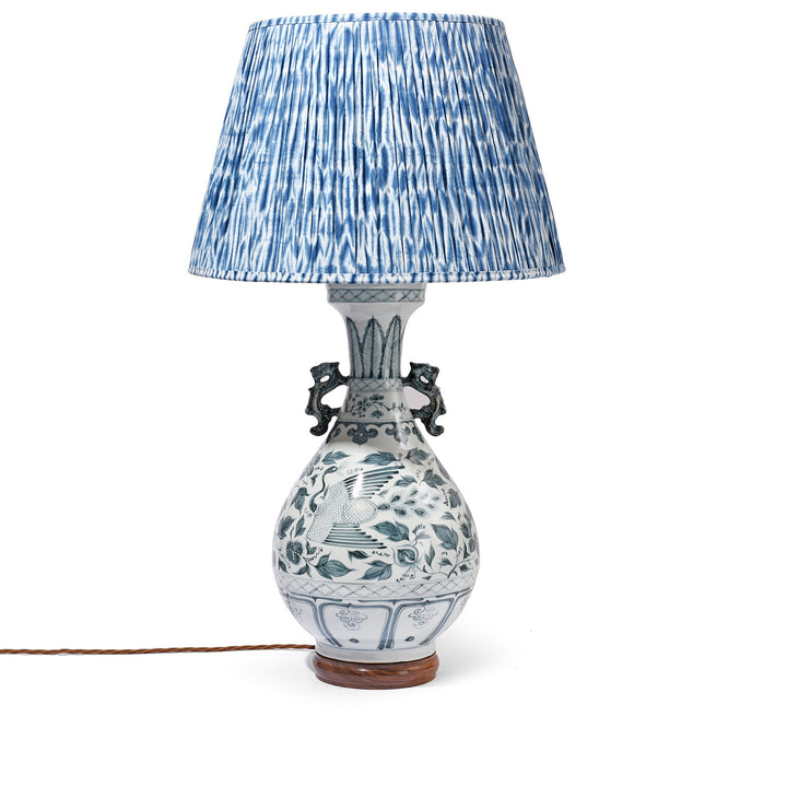 Blue & White Porcelain Yuhuchunping Vase Lamp - Phoenix Design | Indigo Antiques