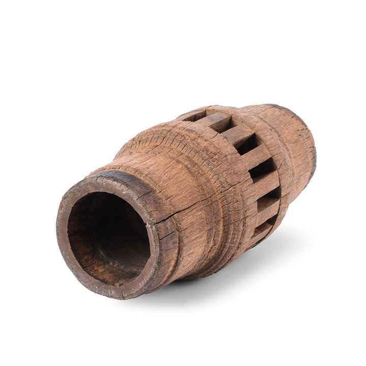 Side View Of Antique Elm Wheel Hub From Shanxi Province | Indigo Antiques
