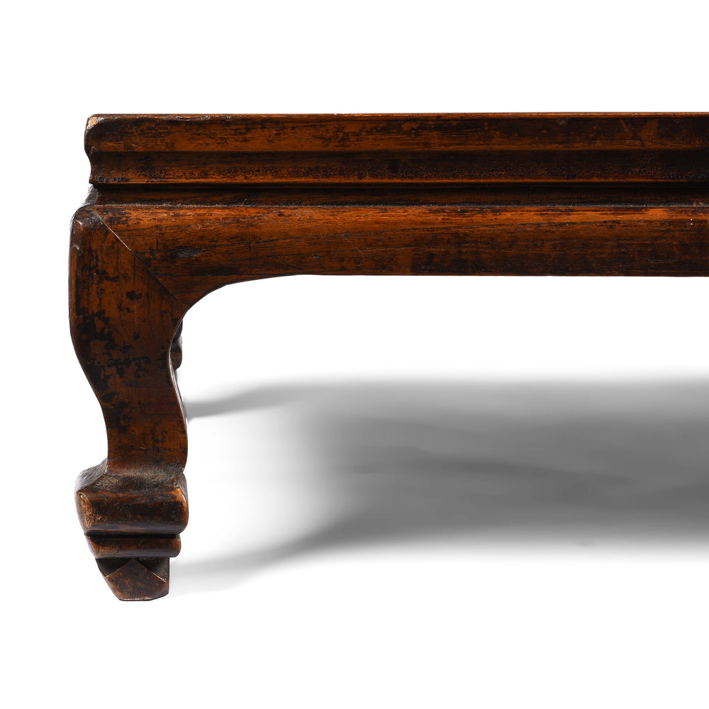 Corner Detail From Antique Elm Kang Table From Shanxi - 19th Century | Indigo Antiques
