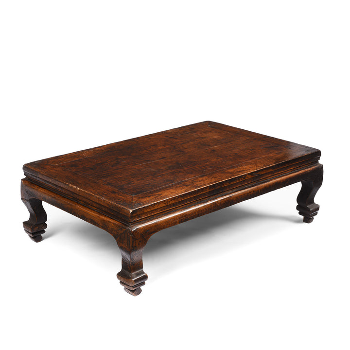 Angled View Of Antique Elm Kang Table From Shanxi - 19th Century | Indigo Antiques