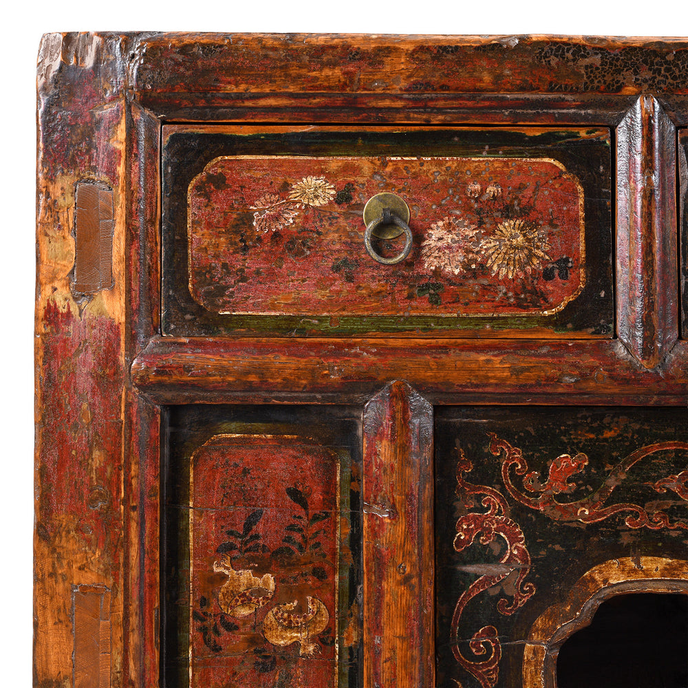 Antique Mongolian Painted Sideboard | Indigo Antiques