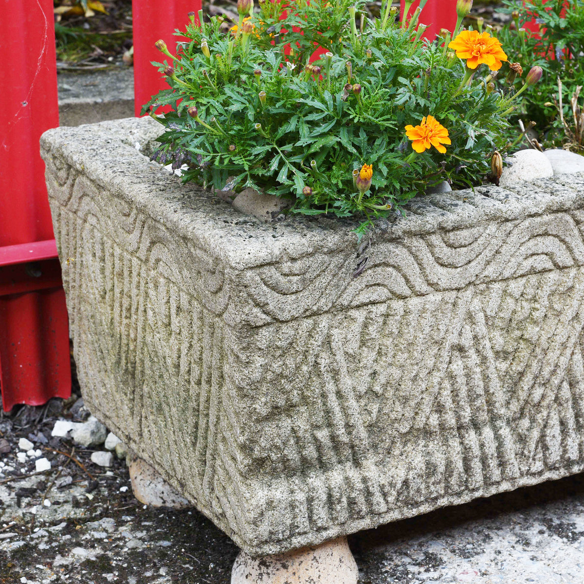 Corner Detail From Carved Stone Trough From China | Indigo Antiques