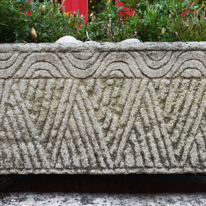 Carving Detail From Carved Stone Trough From China | Indigo Antiques