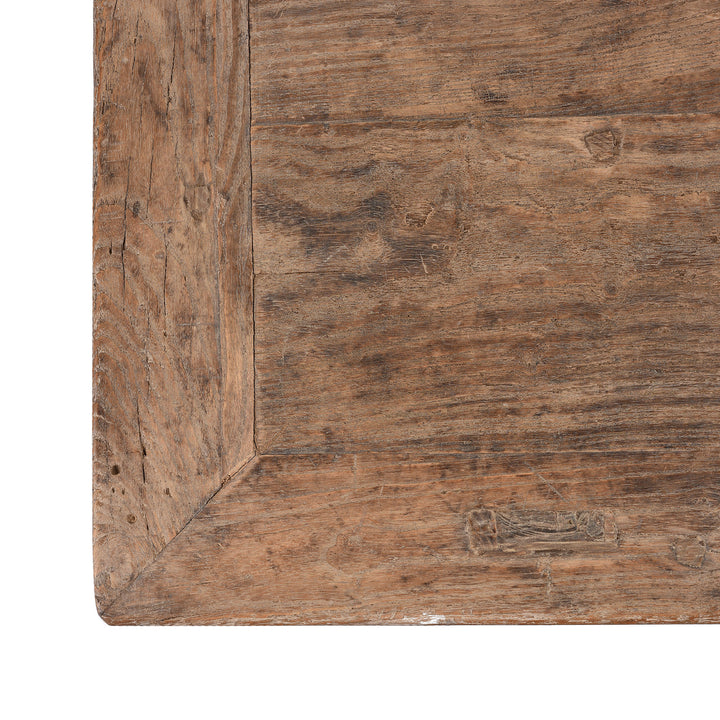 Corner Detail From Antique Antique Chinese Ming Style Half Table From Shanxi | indigo Antiques 
