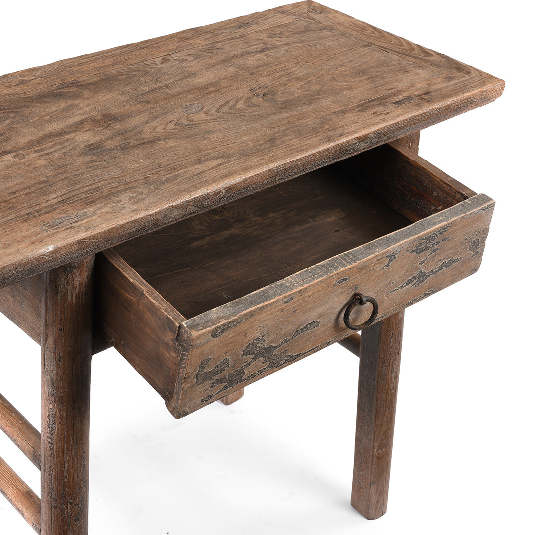 Drawer Detail From Antique Antique Chinese Ming Style Half Table From Shanxi | indigo Antiques 