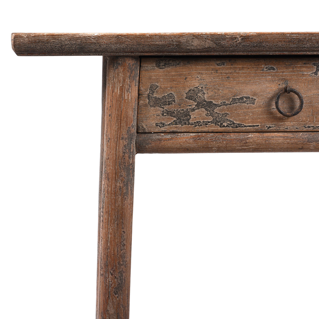 Corner Detail From Antique Antique Chinese Ming Style Half Table From Shanxi | indigo Antiques 
