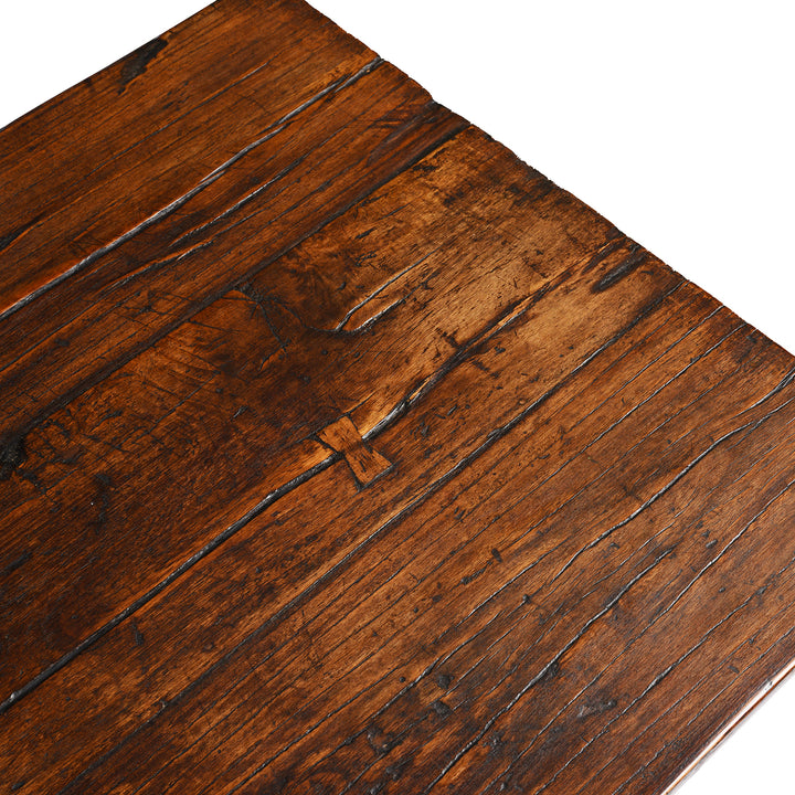 Surface Detail From Antique Lacquered Qiu Wood Altar Table From Shanxi | Indigo Antiques