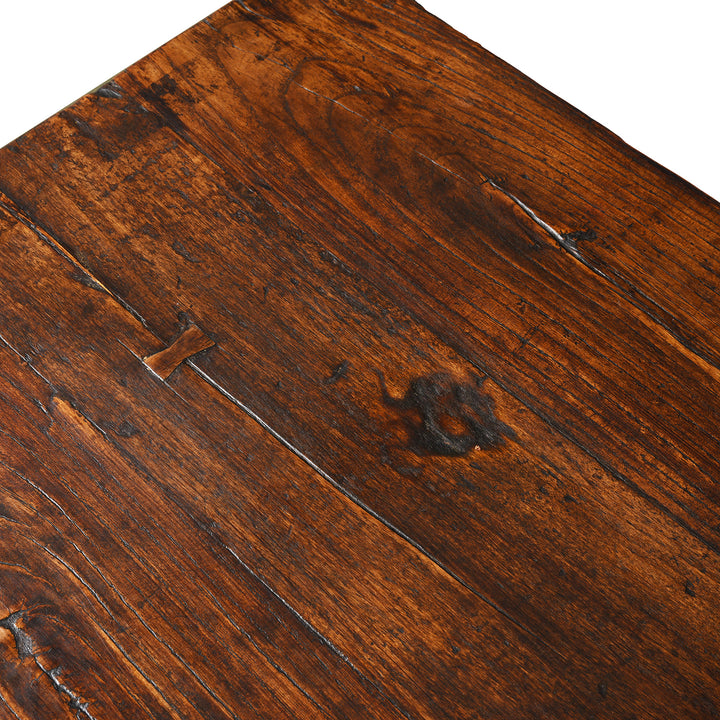 Surface Detail From Antique Lacquered Qiu Wood Altar Table From Shanxi | Indigo Antiques